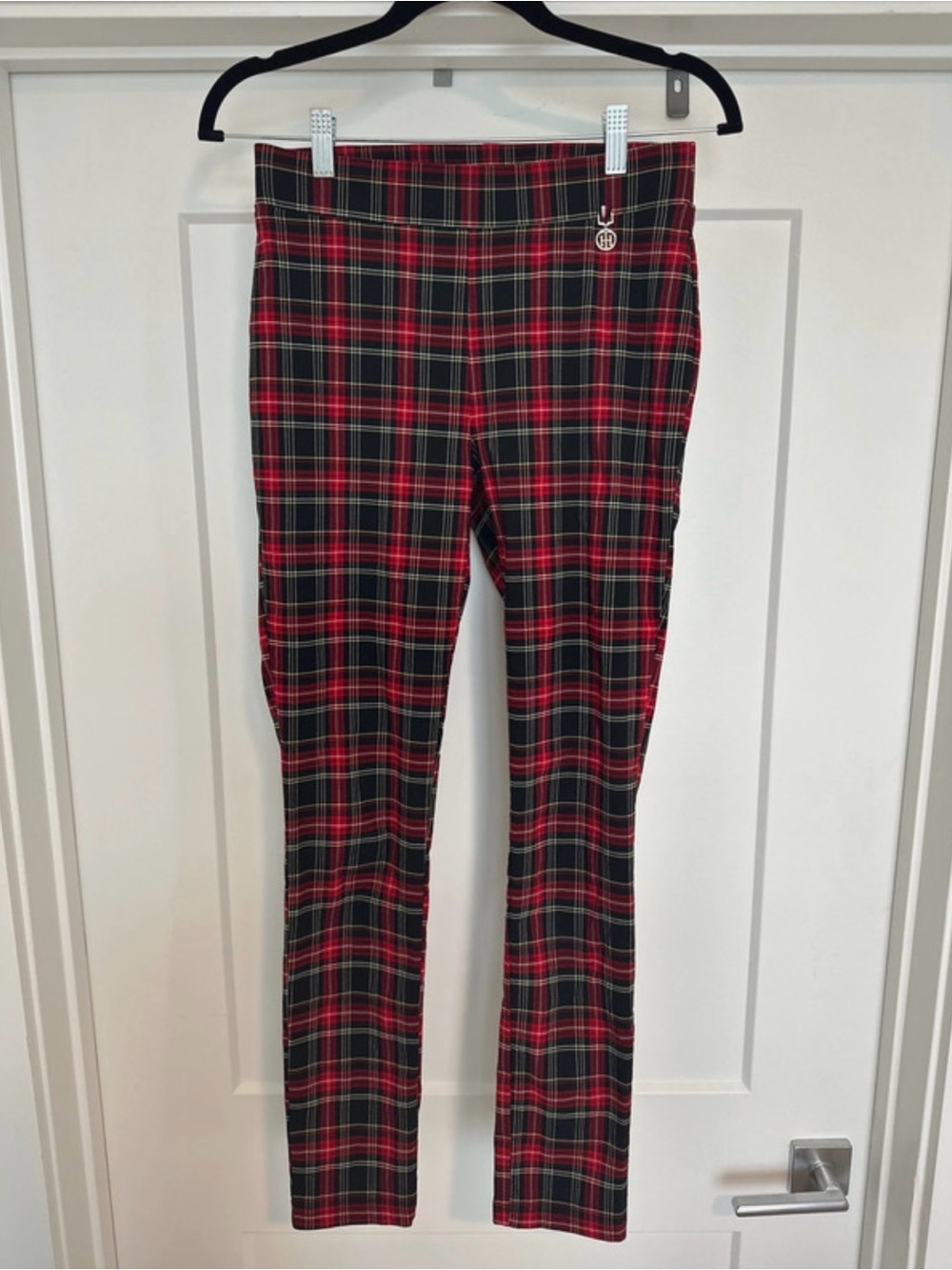 Tommy Hilfiger Red & Black Plaid Skinny Pants